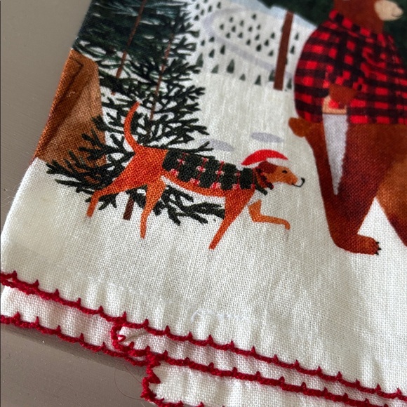 NWOT Anthropologie by Terrain May We Fly Tree Farm Friends Dish Towel - Picture 6 of 11